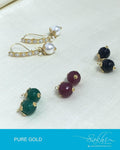 AGDP-20594 - Gold & Multi Pure Gold Earrings