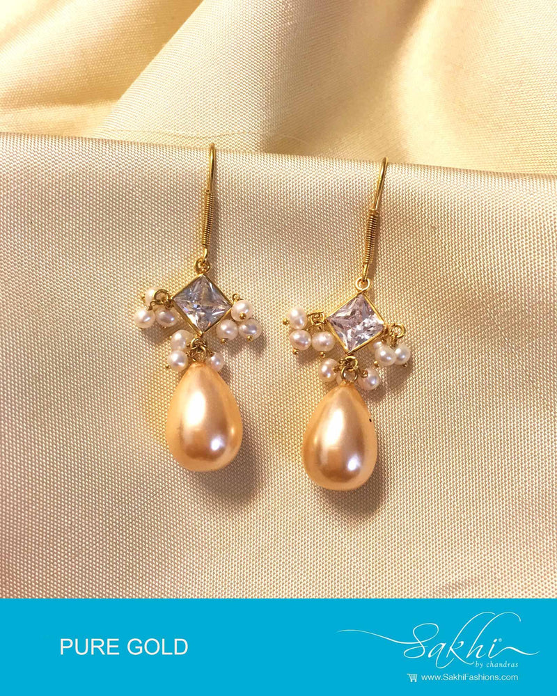 AGDP-8968 Pearl Gold Earring