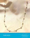 AGDP-8979 - White & Gold Pure Gold Neck Chain