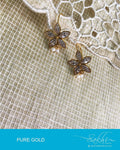 AGDQ-14479 - Multi & Gold Pure Gold Hook Earrings