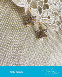 AGDQ-14479 - Multi & Gold Pure Gold Hook Earrings