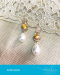 AGDQ-16614 - Gold & Cream Pure Gold Jhumka