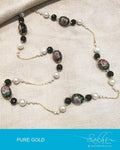 AGDQ-481 - Black & Gold Pure Gold Chain