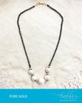 AGDQ-7517 - Black & White Pure Gold Chain