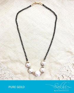 AGDQ-7517 - Black & White Pure Gold Chain