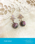 AGDQ-7530 Floral Gold Earrings