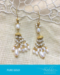 AGDQ-7595 Pearl Gold Earrings