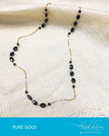 AGDQ-7597 - Blue & Gold Pure Gold Chain
