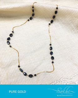 AGDQ-7597 - Blue & Gold Pure Gold Chain
