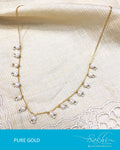 AGDQ-7598 - White & Gold Pure Gold Chain