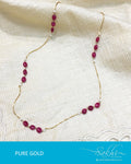 AGDQ-7601 - Pink & White Pure Gold Chain