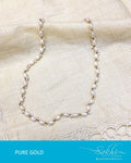 AGDQ-7602 - White & Gold Pure Gold Chain