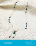 AGDQ-7604 - Green & White Pure Gold Chain