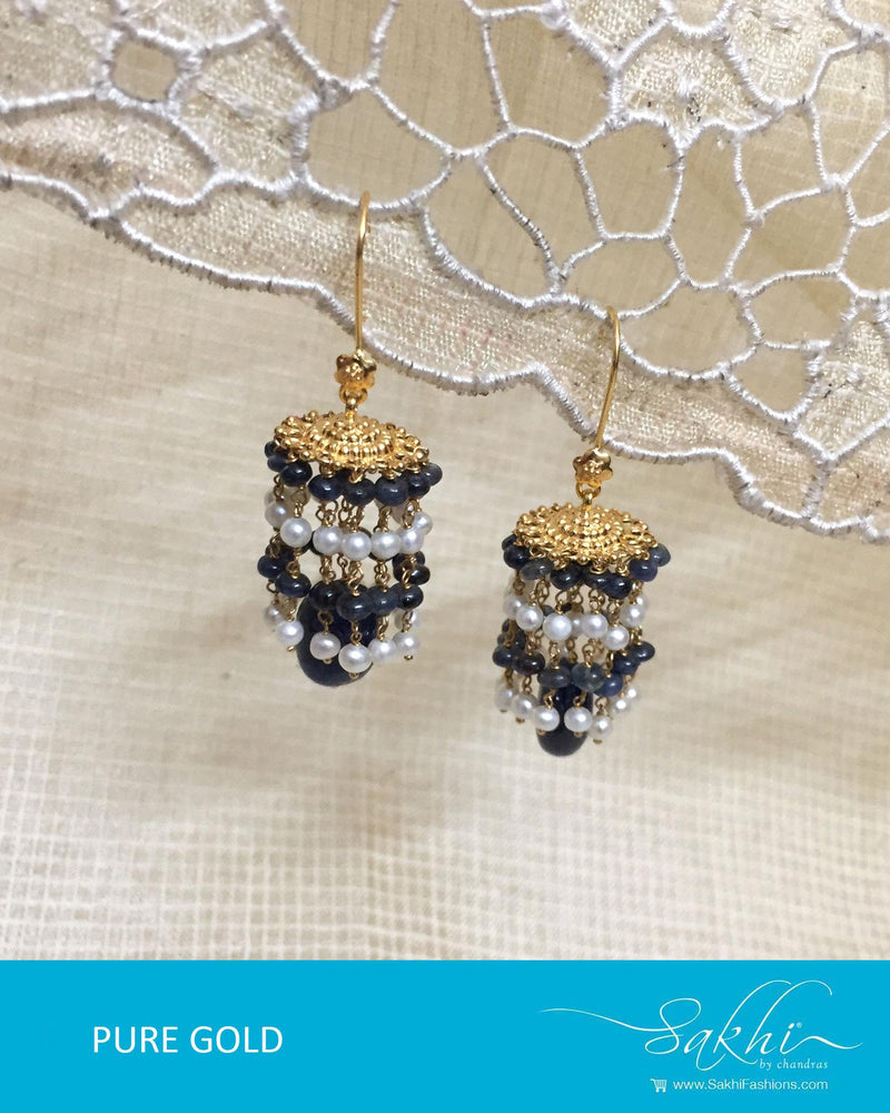AGDR-0008 - Gold & Multi Pure Gold Earring