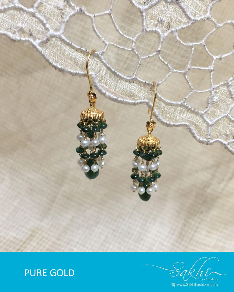 AGDR-0011 - Gold & Multi Pure Gold Earring