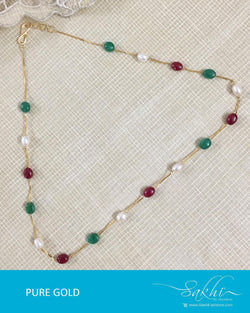 AGDR-0022 - Gold & Multi Pure Gold Chain