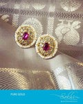 AGDR-10310 - Gold &  Pink Gold Earring