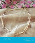 AGDR-10325 - Gold &  White Gold String Mala