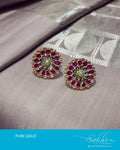 AGDR-10327 - Multi &  Gold Earring