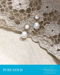 AGDR-23270 - White pure Gold Earring