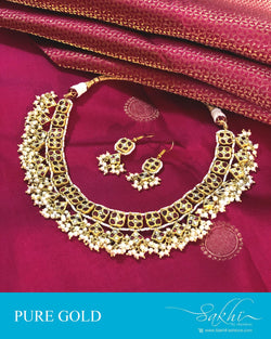AGDR-26730 Gold Multi Necklace
