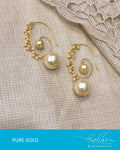 AGDR-4395 - Gold & Cream Pure Gold Jhumka