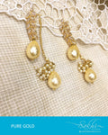 AGDR-4424 - Gold & White Pure Gold Jhumka
