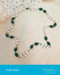 AGDR-584 - Green & White Pure Gold Mala
