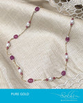 AGDR-9166 - White & Pink Gold Chain