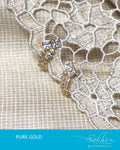 AGDR-9175 - White &  Gold Earring