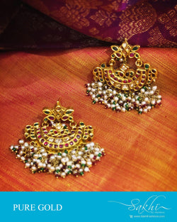 AGDS-14436 - Gold &  Gold Earring