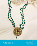 AGDS-16783 - Gold &  Gold Pendant Mala