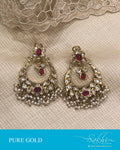 AGDS-16784 - Gold &  Gold Earring