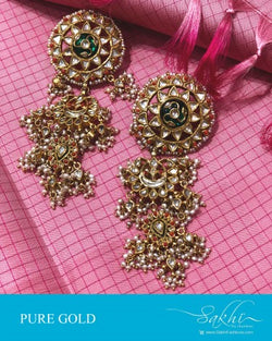 AGDS-18922 - Gold & Multi Gold Earring