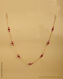 AGMSO-10355 Pure Gold Ruby Chain