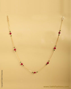 AGMSO-10356 Red Green Gold Mala