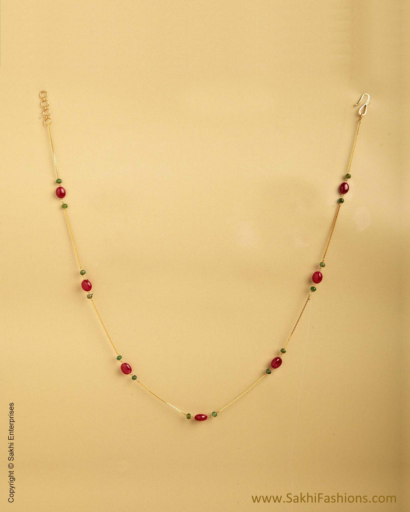 AGMSO-10356 Red Green Gold Mala