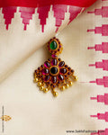 AGN-26635 Ruby Emerald Reversible Pendant