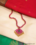 AGO-1418 Pink & Gold Pure Silver Mala