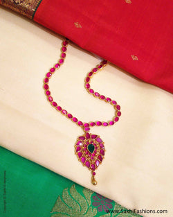 AGO-1423 Pink & Green Pure Silver Mala