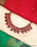 AGO-1424 Red & Green Pure Silver Mala