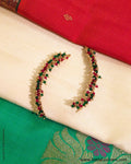 AGO-1489 Green & Multi Pure Silver Earring
