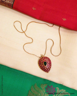 AGO-1500 Red & Gold Pure Silver Mala