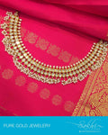 AGO-15804 - Yellow & White 22ct Pure Gold Necklace