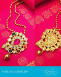 AGO-15806 - Yellow & White 22ct Pure Gold Pendant