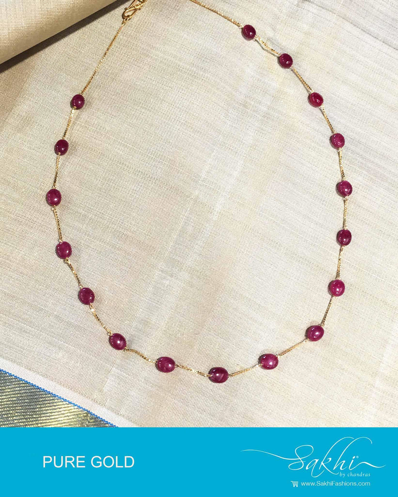AGP-6451 - Gold & Ruby Gold Mala