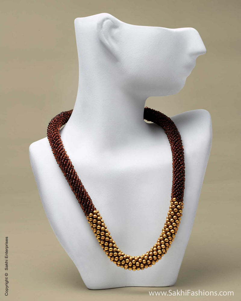 AJ-0011 Brown Brass Mala