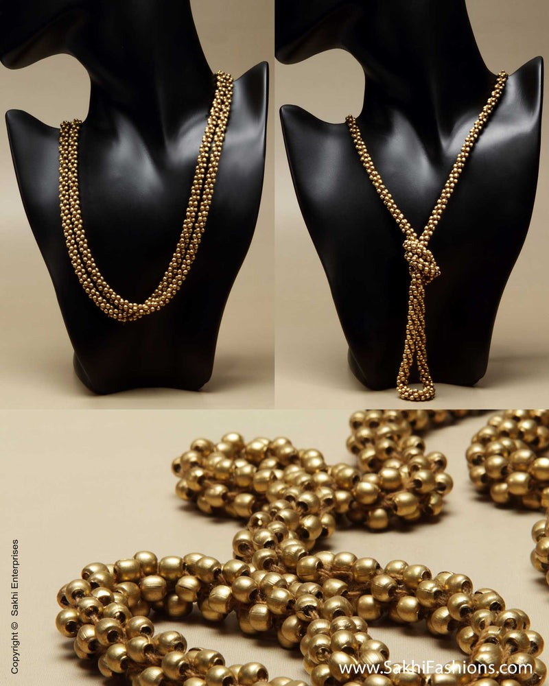 AJ-0035 Gold Brass Mala