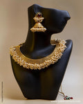 AJ-0110 Cream & Gold Faux Pearl Mala