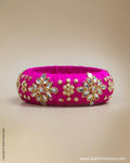 AJ-0120 Pink Silk Bangle